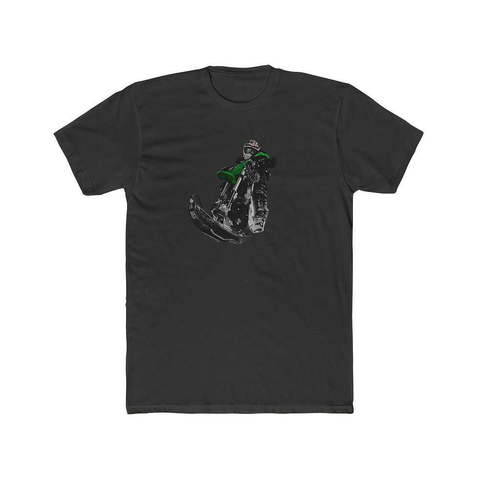 Thumbnail: Snowmobile Rider Graphic Tee — Vintage Snowmobiling Shirt