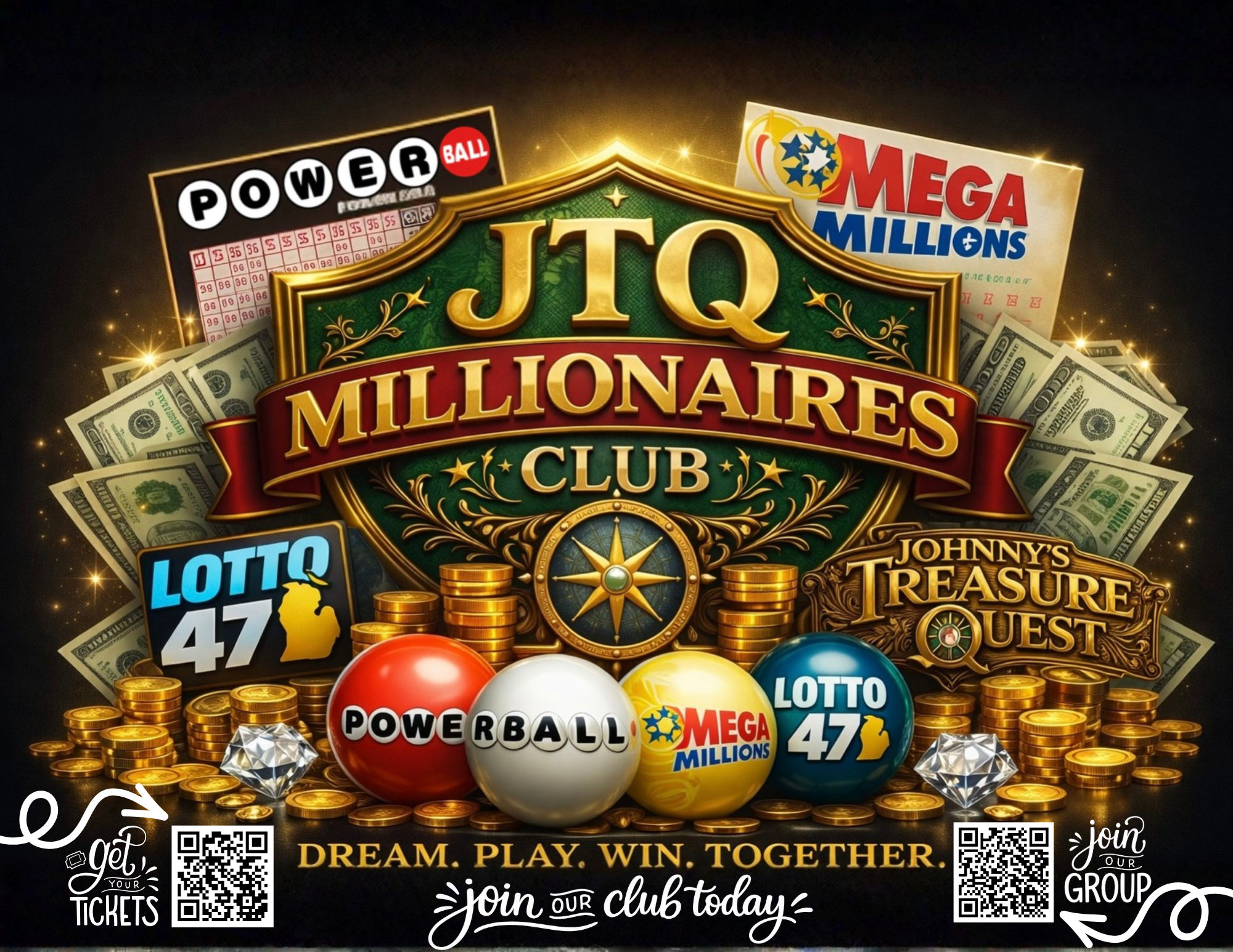 JTQ Millionaires Club Lotto Tickets & Packages