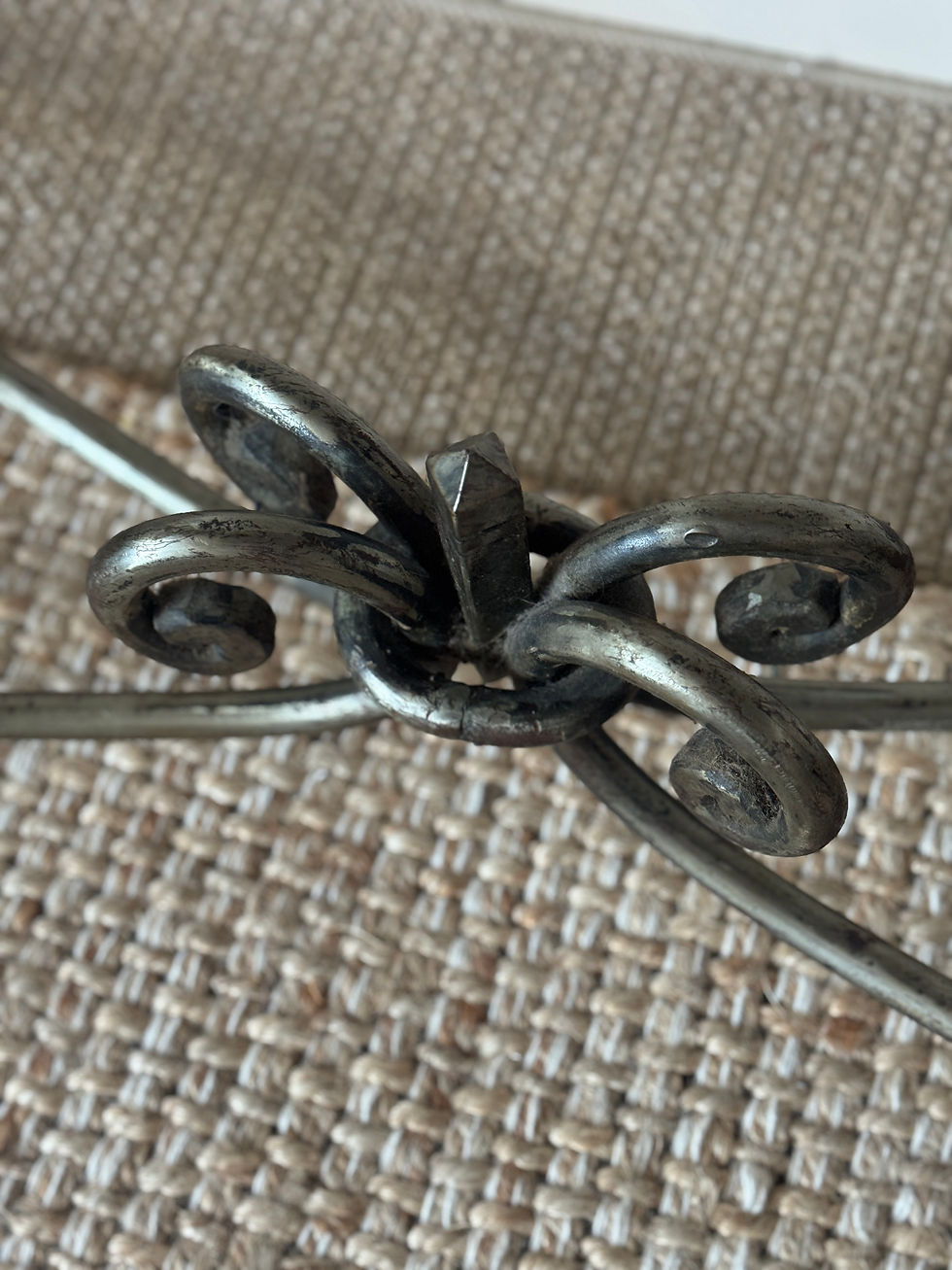 Thumbnail: Vintage Iron And Carrara Marble Console Table