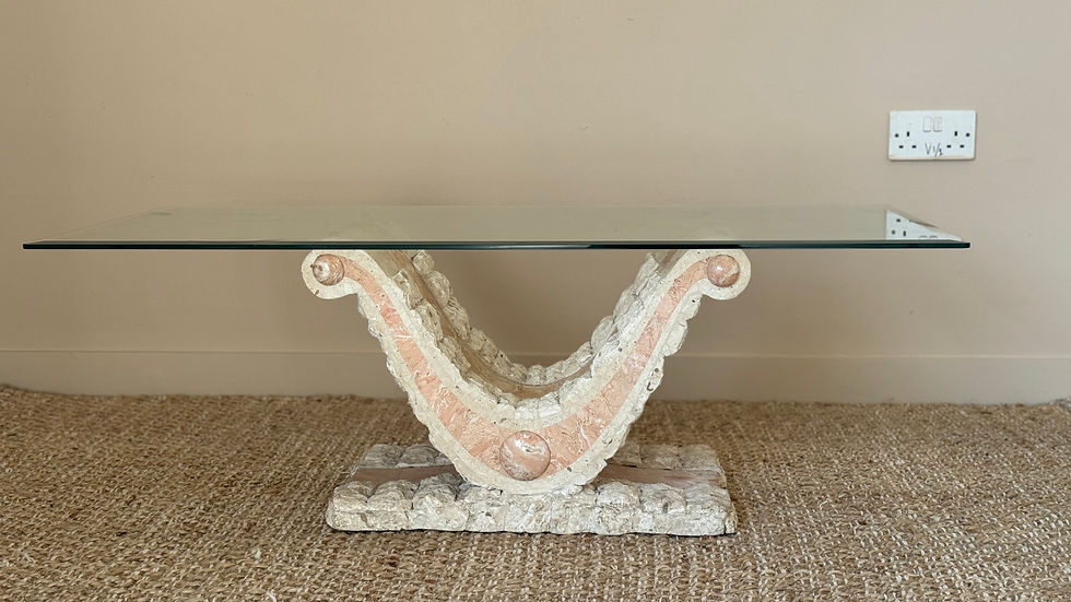 Thumbnail: Mactan stone coffee table in a grecian style, 1990's