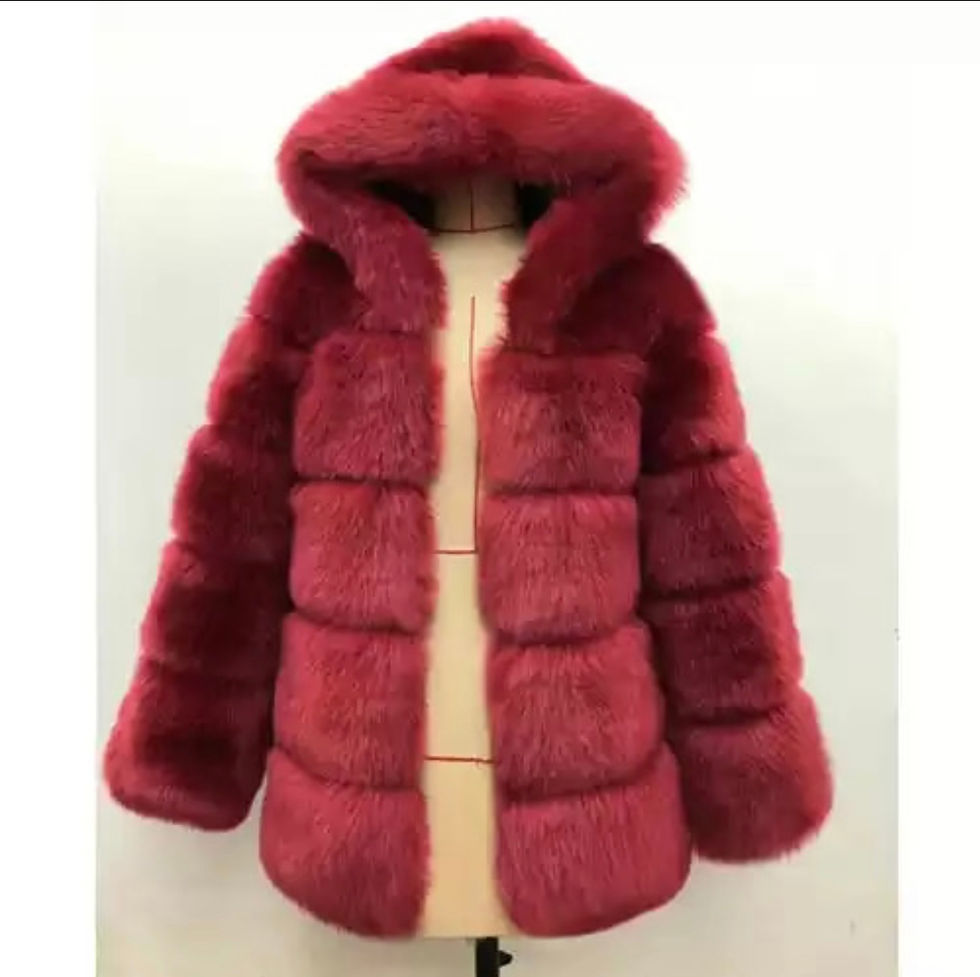 Miniatura: Audrey Hooded Faux fur jacket. 18/21 days custom made (pre-order)