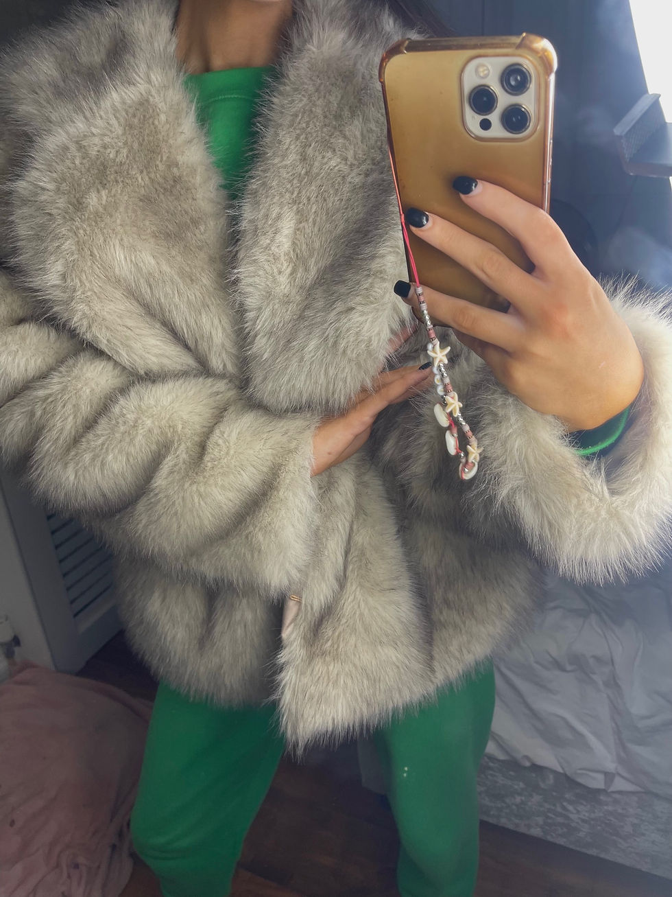 Miniatura: Gracie faux fur lapel collar jacket. (Preorder delivery 10 days) 