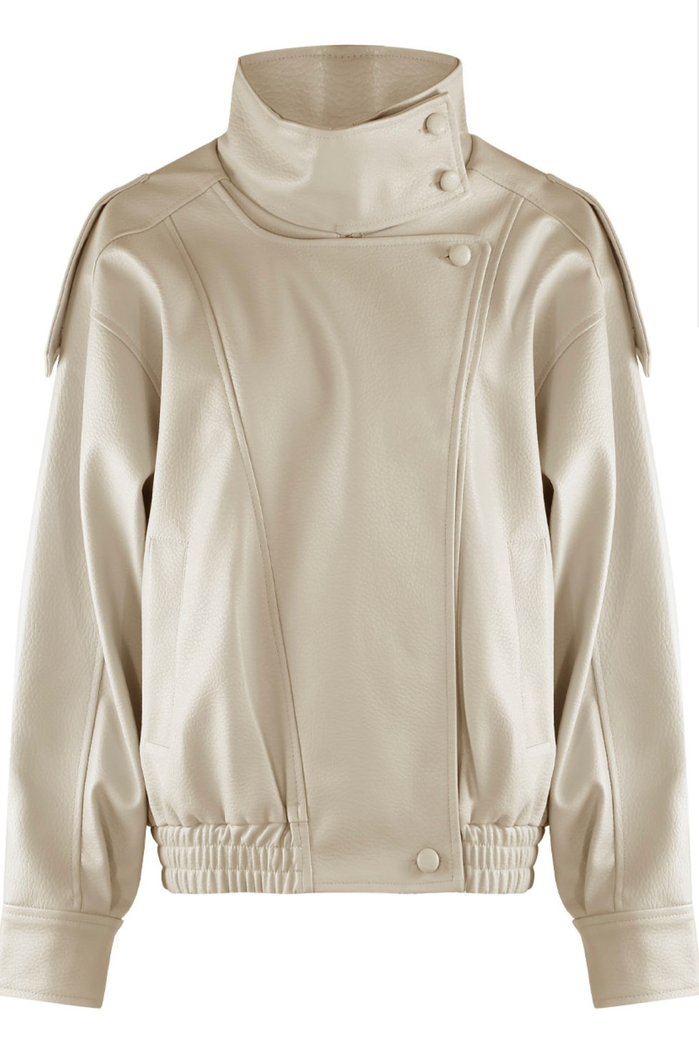 Miniature : Monique faux leather high neck jacket. 