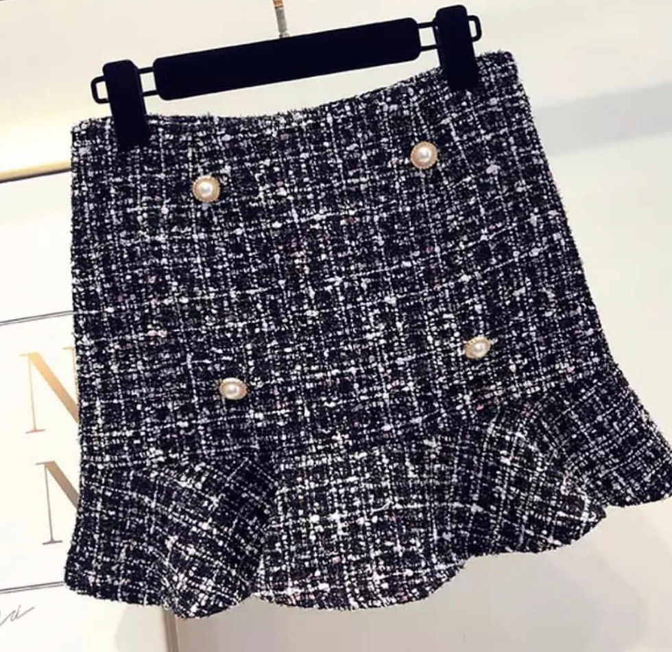 Thumbnail: Marian button skirt. (Pre-order 18  days delivery)