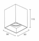 Thumbnail: ONOPO Surface Mounted Downlight with LED GU10 Lamp: OSSL239