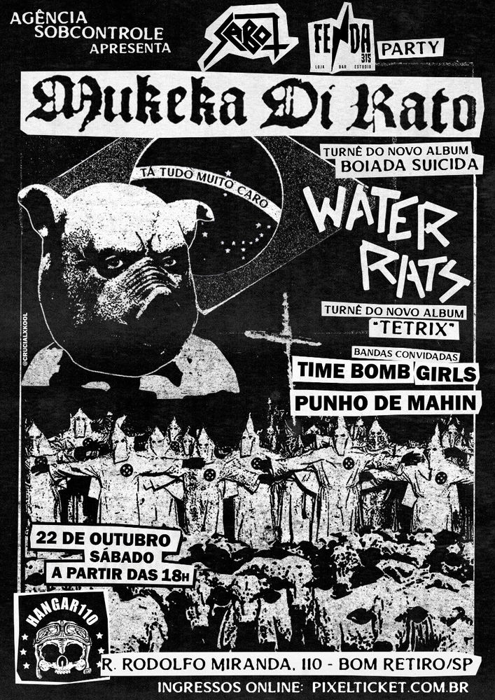 Mukeka di Rato, Water Rats e convidados tocam neste sábado (22) em SP
