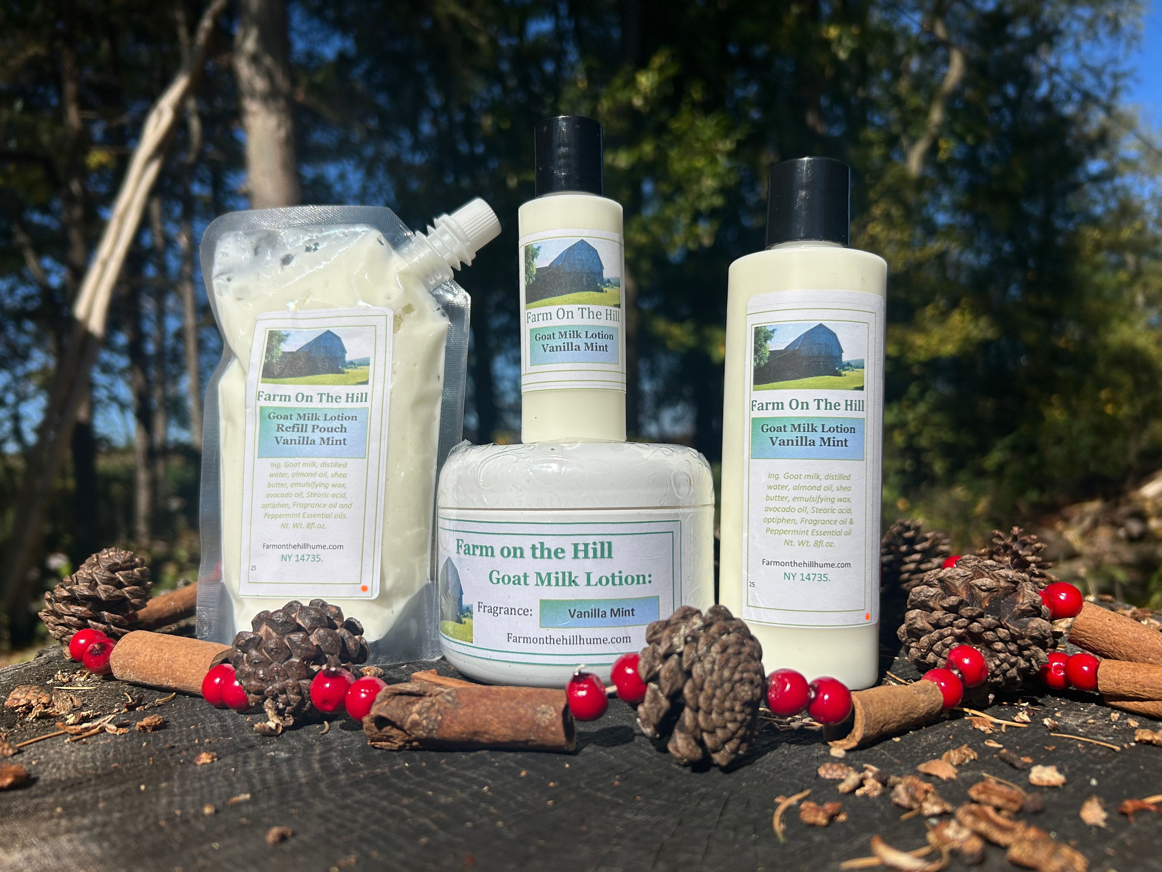 Vanilla mint goat milk lotion