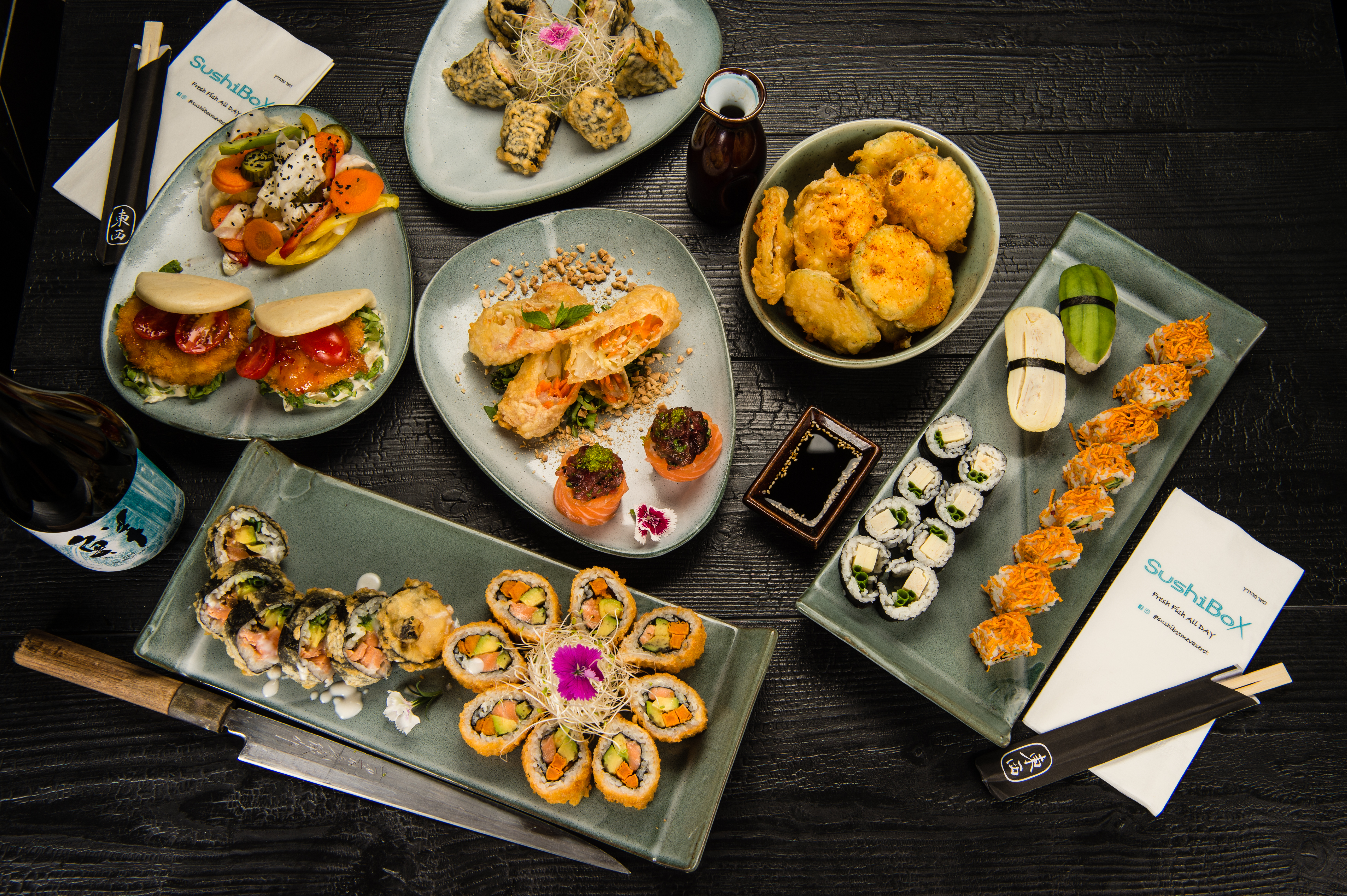 Arranged Food and Objects