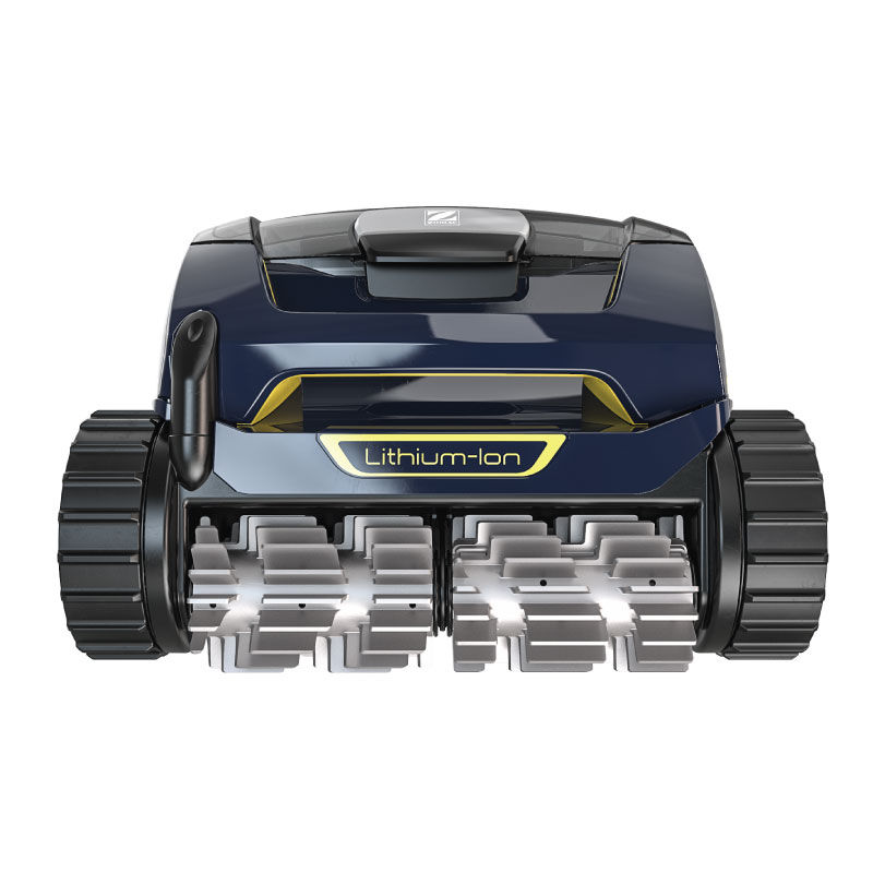 Zodiac FREERIDER 1000 Cordless Robotic Pool Cleaner photographed on white background, showcasing compact cordless design.