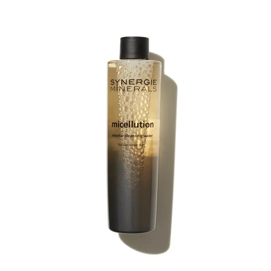ynergie Skin Micellution micellar water in black bottle, sold at Clinic4O2 NZ