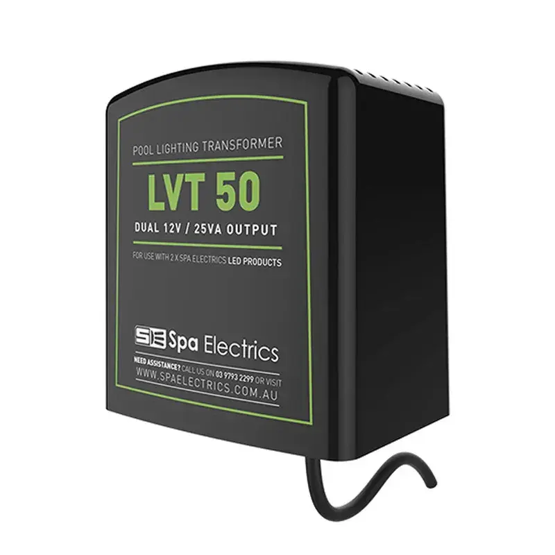 Spa Electrics LVT 50 transformer for pool lighting kits.