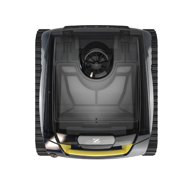 Zodiac FREERIDER 1000 Cordless Robotic Pool Cleaner photographed on white background, showcasing compact cordless design.