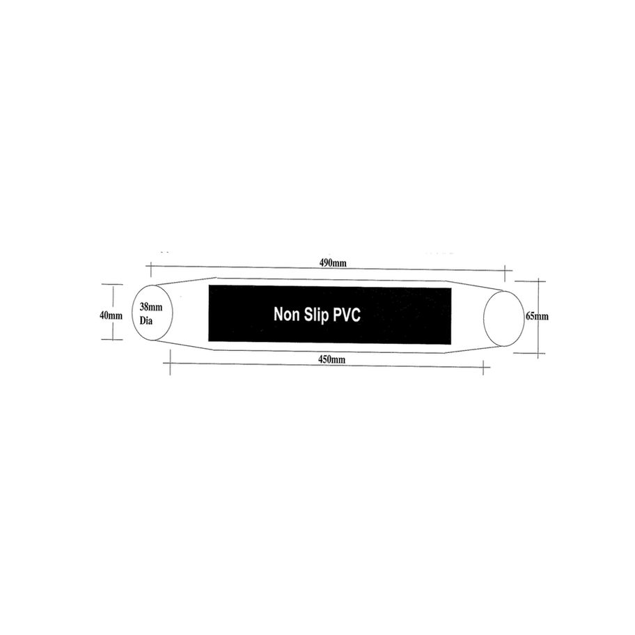 Grey non-slip pool ladder tread, New Zealand made