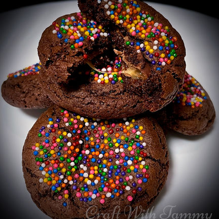 Chocolate Caramel Stuffed Cookies