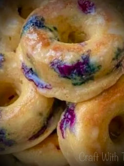 Lemon Blueberry Glazed Donuts