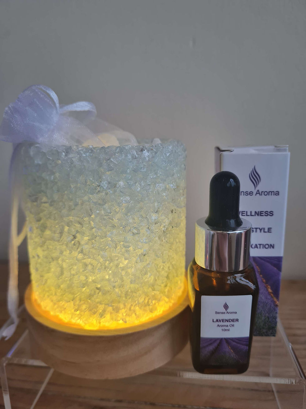 Thumbnail: Krystelle fragrance warmer set with lavender oil