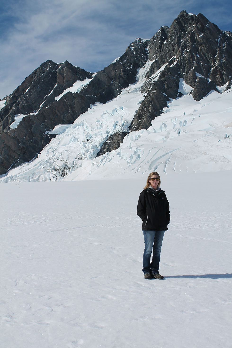 Top of Tasman Glacier at Mount Cook