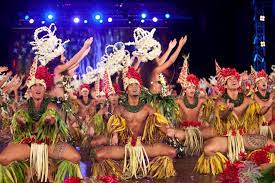 Tahitian cultural male dancers
