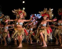 Tahitian cultural woman dances