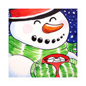 Snowman Birthday Parties here at Art Frame Solutions-Art classes