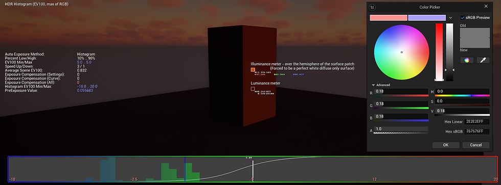 Here in my sunset/dusk lighting set up, you can see there's almost no visible cast shadow from one cube onto another.