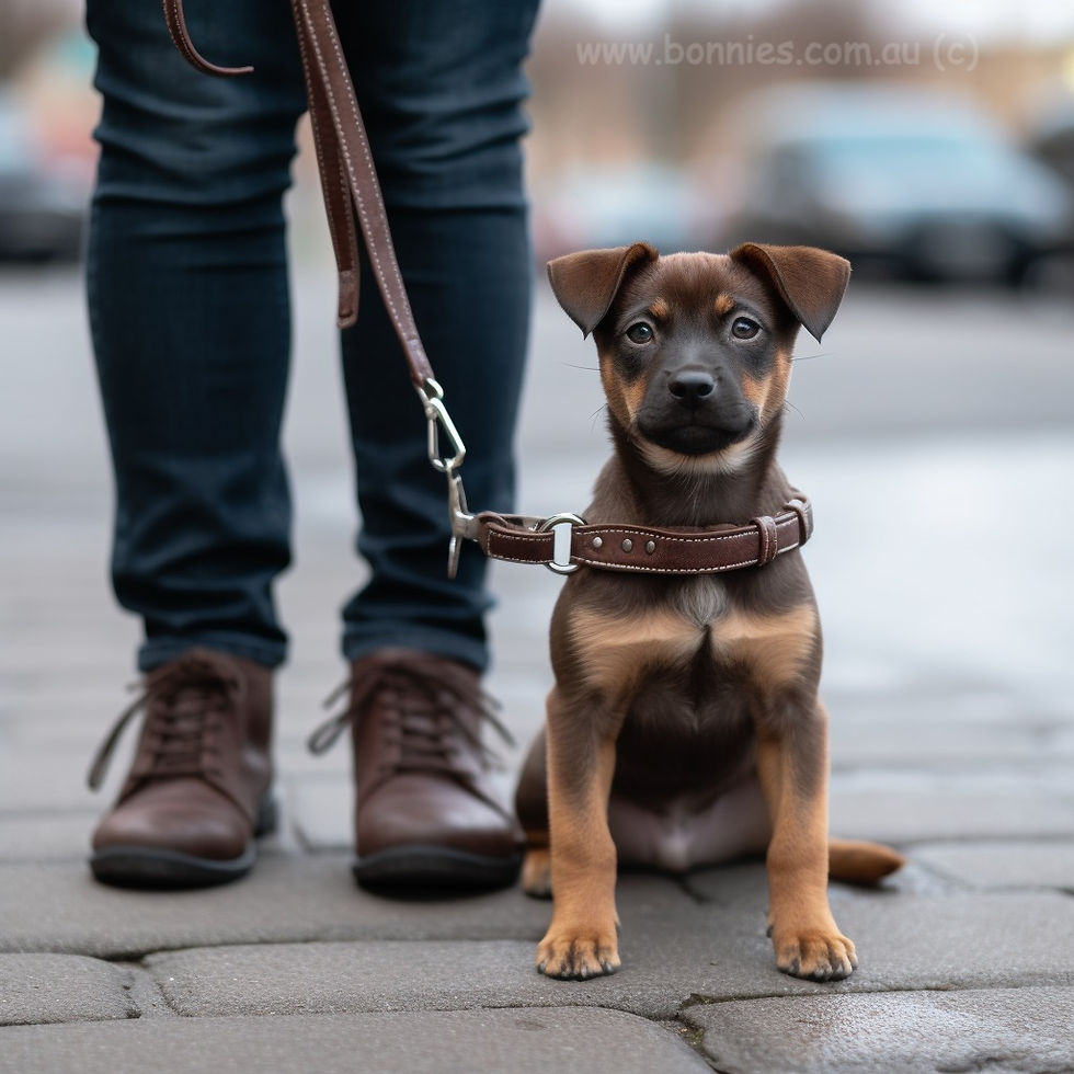 Leather lead and collar