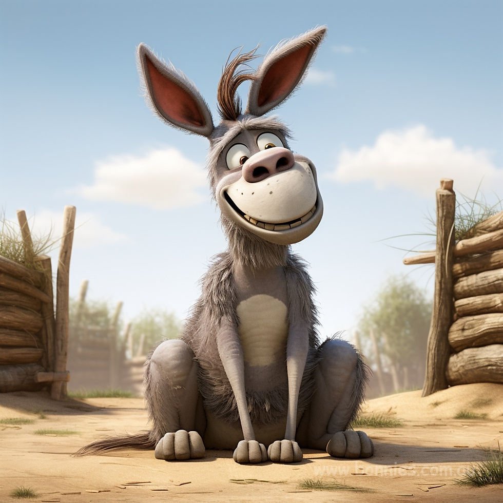 sitting donkey