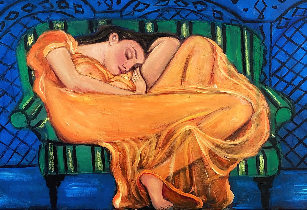 "June on the Green Couch"