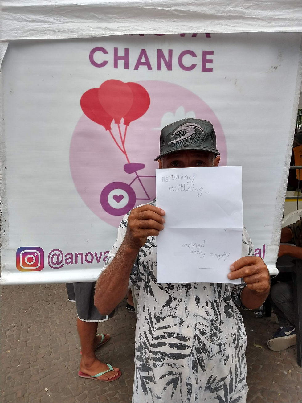 Nossa ação de distribuição de refeições/lanches e regularização de documentos.