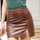 Thumbnail: Crocodile Leather Slit Skirt