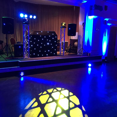 DJ set up at the Masonic Function Room