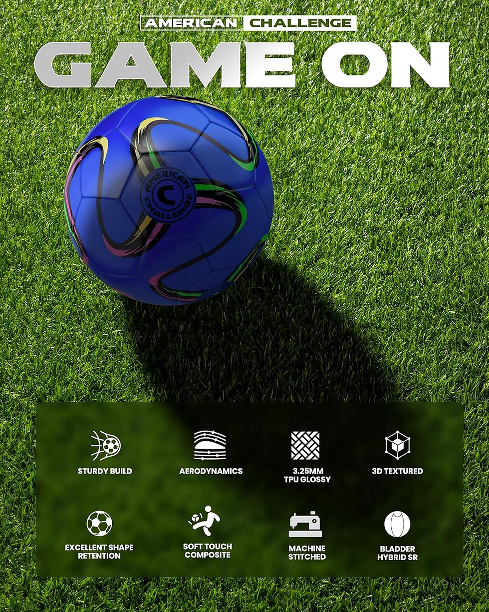 Thumbnail: Brasilia Soccer Ball – Sizes 5, 4, 3 & 2 – Youth & Adult Training Soccer Ball fo