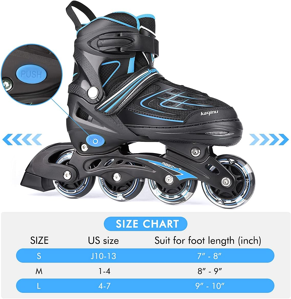 Thumbnail: Adjustable Inline Skates, Outdoor Inline Skates with Full Illuminating Wheels fo