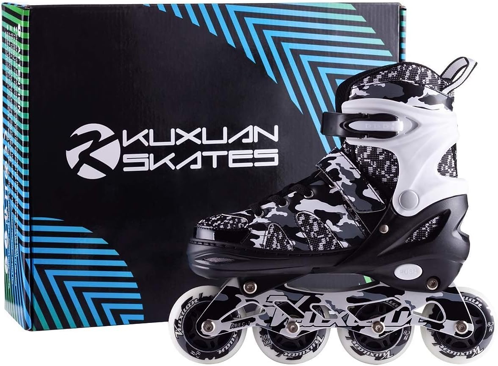 Thumbnail: Boys Adjustable Inline Skates with Light up Wheels, Fun Illuminating Skates for 