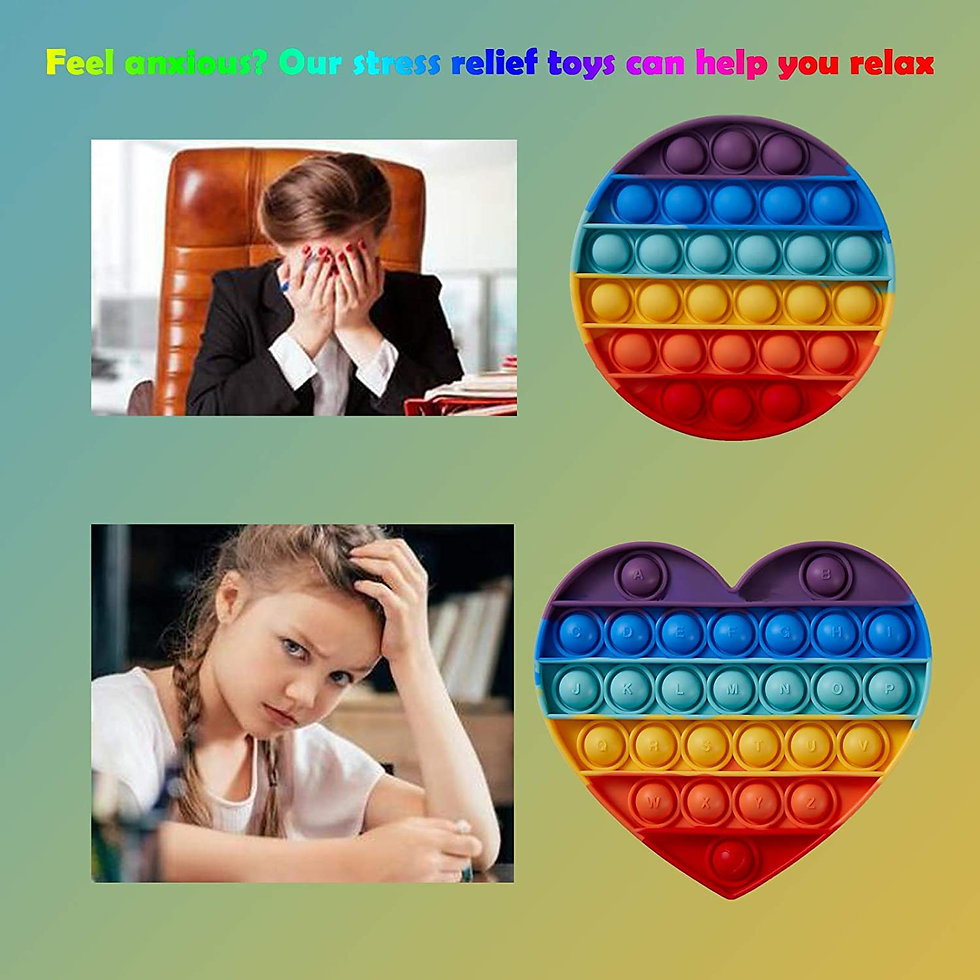 Thumbnail: Fidget Toys Pack Push Pop Bubble Fidget Sensory Toy Silicone Stress Reliever Pus