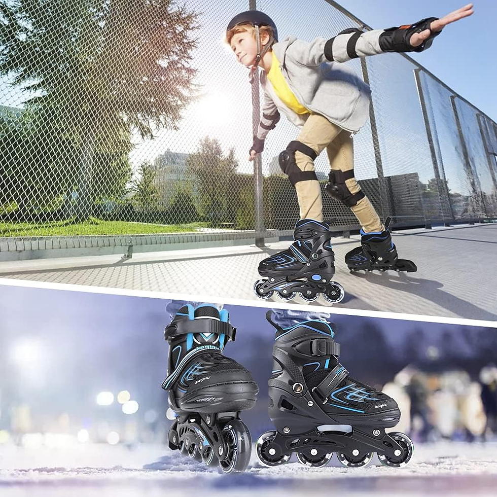 Thumbnail: Adjustable Inline Skates, Outdoor Inline Skates with Full Illuminating Wheels fo