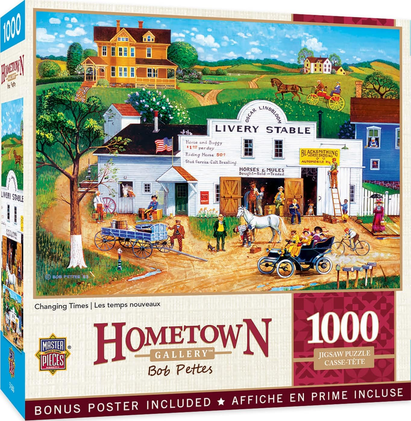 - 1000 Piece Jigsaw Puzzle, Changing Times, Fun for Adults, Family, Kids, 19.25"