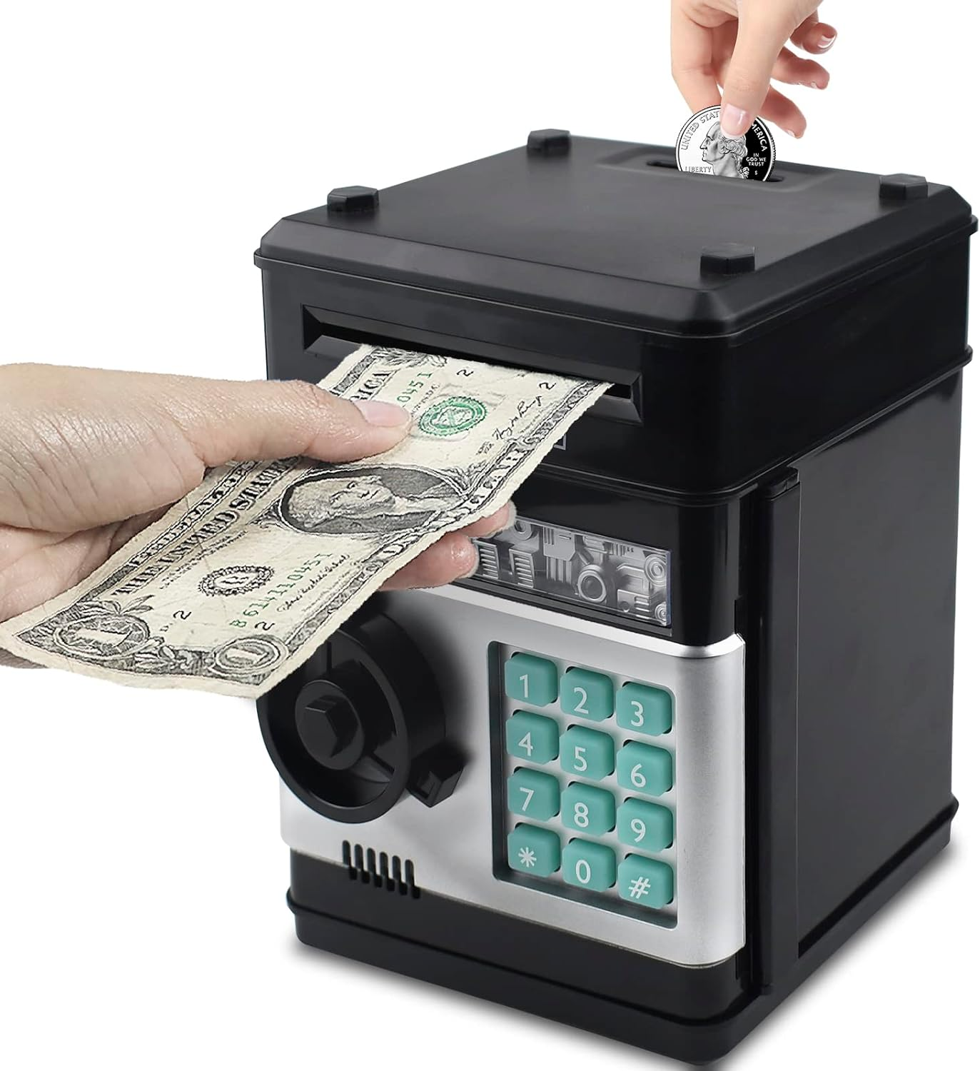 Piggy Bank for Kids, Electronic Password Code Money Bank ATM Bank Box Coin Bank 