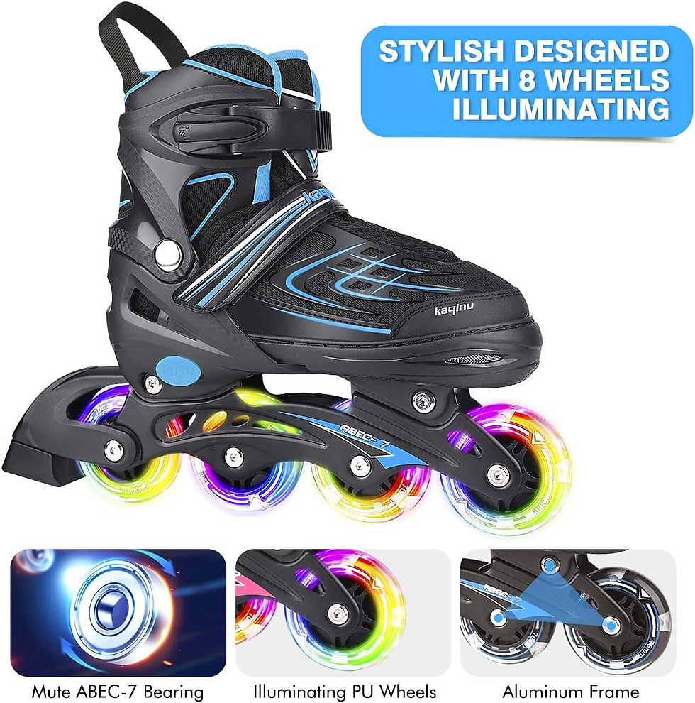 Thumbnail: Adjustable Inline Skates, Outdoor Inline Skates with Full Illuminating Wheels fo