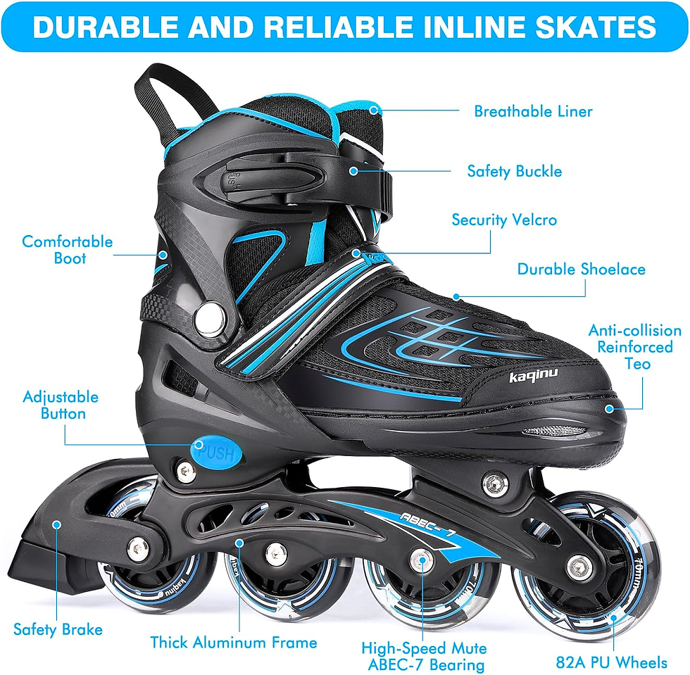 Thumbnail: Adjustable Inline Skates, Outdoor Inline Skates with Full Illuminating Wheels fo