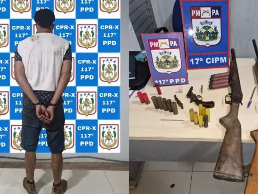 Violência doméstica termina com apreensão de armas artesanais em Rurópolis