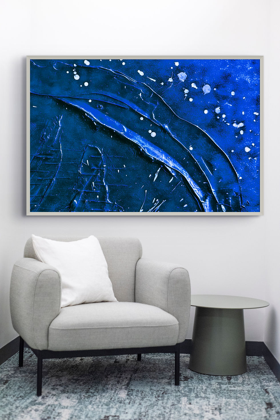 Thumbnail: Surrender : Blue Abstract Art Print