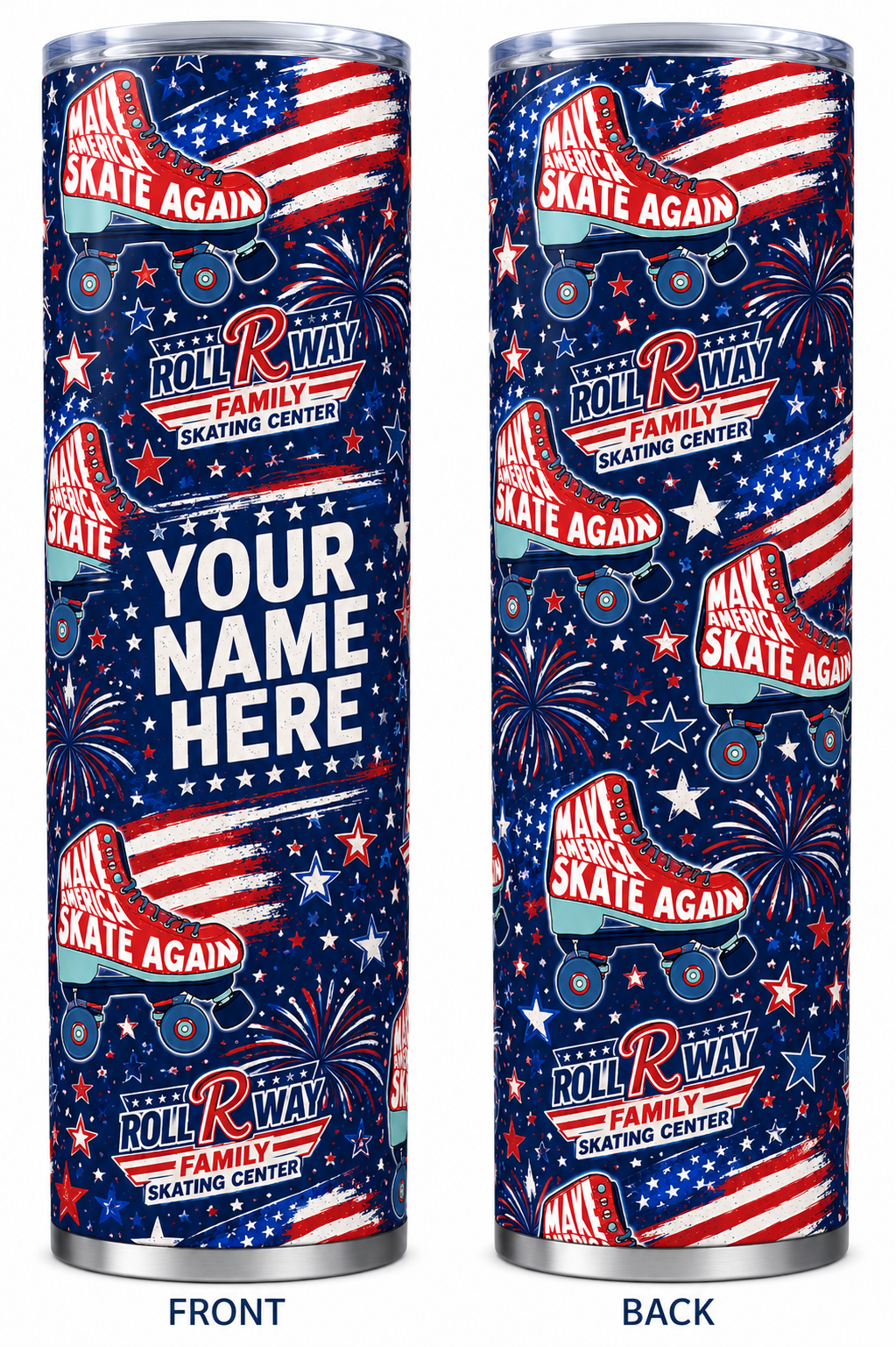 Custom Patriotic "MASA" Tumbler Skinny 20 oz