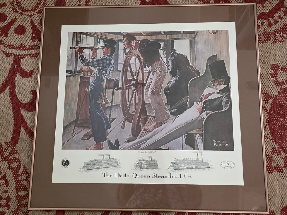 Norman Rockwell - The Delta Queen Steamboat Co - FRAMED POSTER