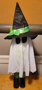 Dollar Tree Hanging Ghost with Legs