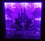 Mickey Minnie 3D Shadow Box Purple