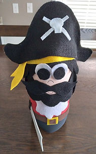 Black Beard Pirate Valentines Holder