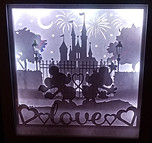 Mickey Minnie 3D Shadow Box Grey