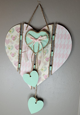 Dollar Tree Hearts Shabby Chic Makeover