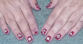 Christmas Finger Nails Vinyl Stickers